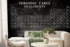 Fototapeta: Tablica z pierwiastkami na czarnym tle