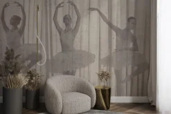 Fototapeta: Tańczące baletnice na teksturowym tle