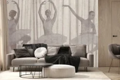 Fototapeta: Tańczące baletnice na teksturowym tle