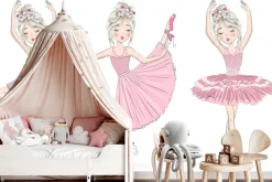 Fototapeta: Tańczące baletnice dziecięcy wzór