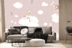 Fototapeta: Tańczące zwierzątka na chmurkach