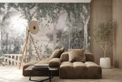 Fototapeta: Taras z łukami wśród tropikalnej roślinności