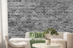 Fototapeta: Tekstura ściany z cegły w czerni i bieli
