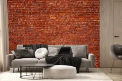 Fototapeta: Tekstura ściany z czerwonej cegły