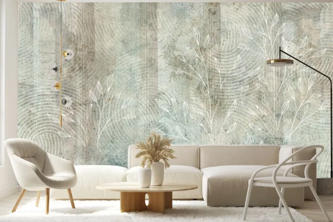 Fototapeta: Tekstura z botanicznym wzorem