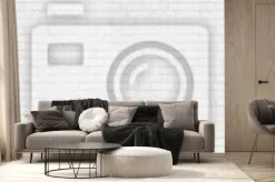 Fototapeta: Tekstury tła białego ceglanego muru