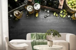 Fototapeta: Tło piwa. świeże piwo i składniki.