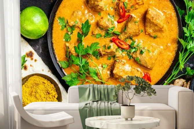 Fototapeta: Tradycyjne curry i składniki