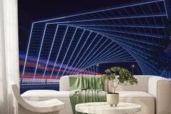 Fototapeta: Traffic in city at night