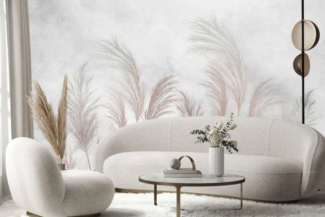 Fototapeta: Trawy i liście eukaliptusa