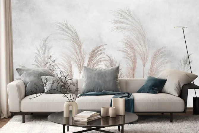 Fototapeta: Trawy i liście eukaliptusa