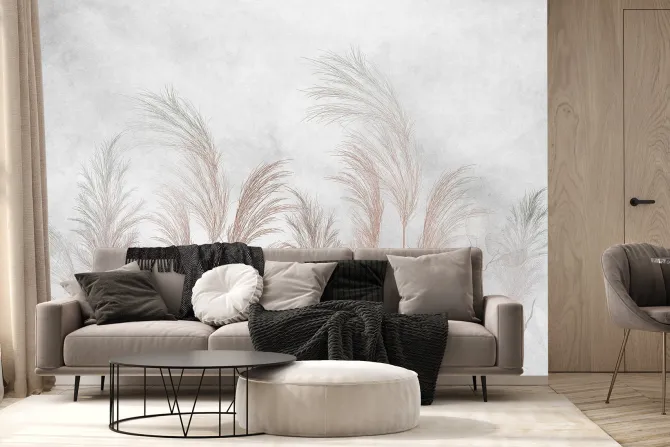 Fototapeta: Trawy i liście eukaliptusa