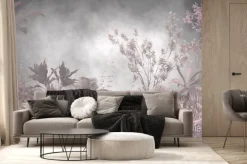 Fototapeta: Tropical leaves and trees wallpaper design - 3d