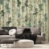 Fototapeta: Tropical plant bamboo art drawing on a textured background photo