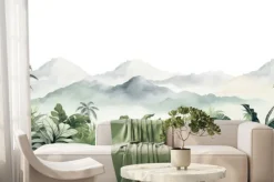 Fototapeta: Tropical plant mural design trend in natural landscapes