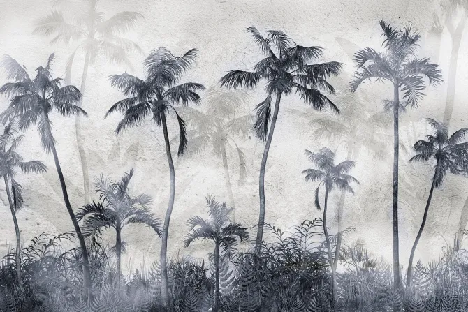 Fototapeta: Tropikalna dżungla na betonie