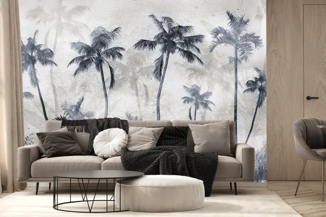 Fototapeta: Tropikalna dżungla na betonie