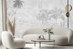 Fototapeta: Tropikalna dżungla w szarości