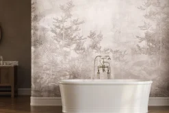 Fototapeta: Tropikalne drzewa i liście w stylu monochromatycznym