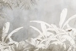 Fototapeta: Tropikalne liście palm na betonie