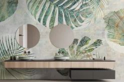 Fototapeta: Tropikalne liście na tle w stylu grunge