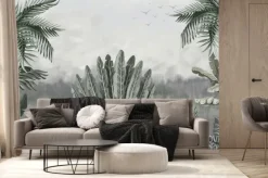Fototapeta: Tropikalne palmy i bananowce