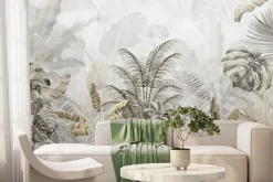 Fototapeta: Tropikalne rośliny palma monstera liście
