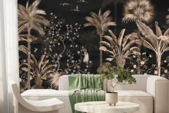 Fototapeta: Tropikalne rośliny palmy monstery