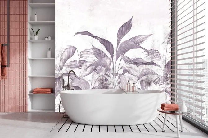 Fototapeta: Tropikalne rośliny w fiolecie