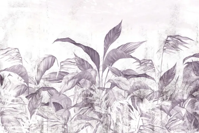 Fototapeta: Tropikalne rośliny w fiolecie