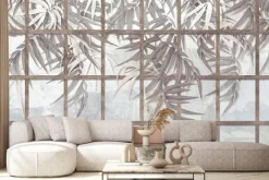 Fototapeta: Tropikalne rośliny gałęzie botaniczny wzór