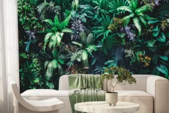 Fototapeta: Tropikalne zielone liście w ogrodzie