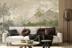 Fototapeta: Tropikalny krajobraz palmy w góry