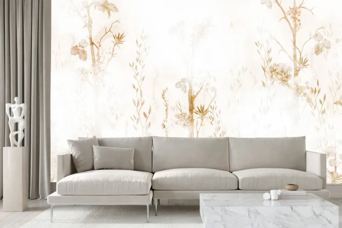 Fototapeta: Tropikalny las we mgle sepia