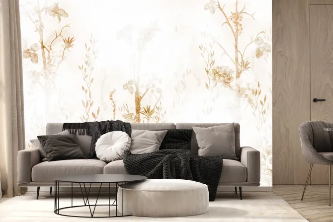 Fototapeta: Tropikalny las we mgle sepia