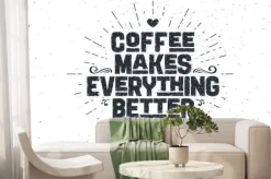 Fototapeta: Typografia o kawie czarny napis