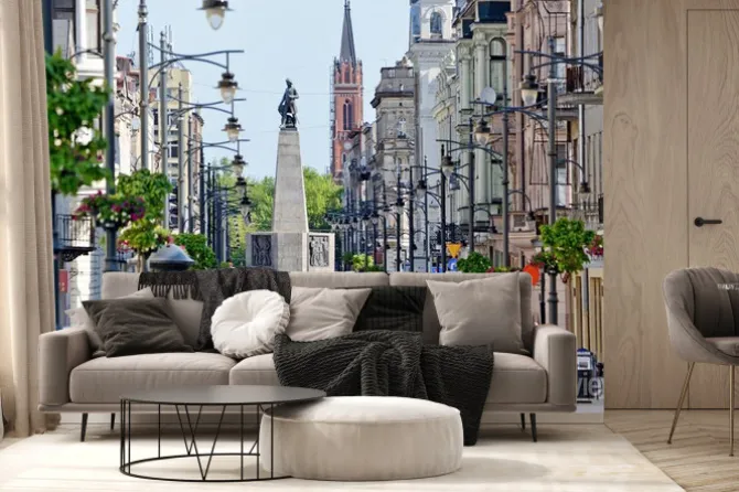 Fototapeta: Ulica piotrkowska w łodzi