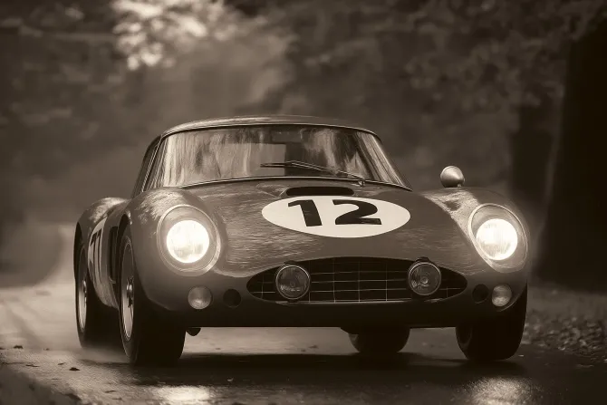 Fototapeta: Uliczne zawody vintage samochodów