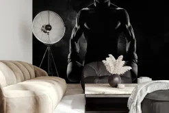 Fototapeta: Umięśniony mężczyzna w rękawicach bokserskich