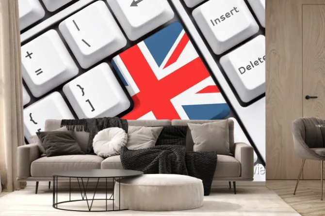 Fototapeta: Union jack przycisk