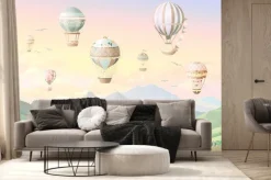Fototapeta: Urocze balony nad górami