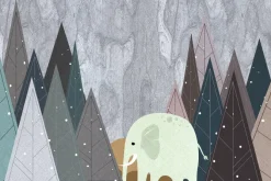 Fototapeta: Uroczy słonik w skandynawskim lesie