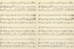 Fototapeta: Utwór zapisany nutami na papierze