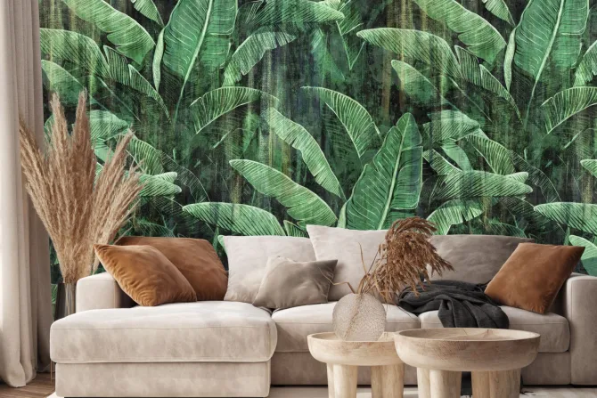Fototapeta: Vintage tropikalne liście