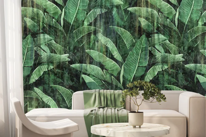 Fototapeta: Vintage tropikalne liście