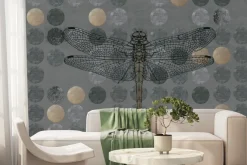 Fototapeta: Ważka na geometrycznym tle