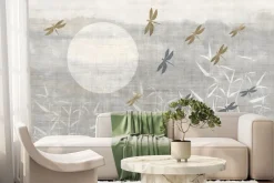 Fototapeta: Ważki na tle beżowego krajobrazu