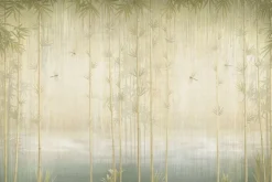 Fototapeta: Ważki pośród bambusowych gałązek delikatny roślinny wzór