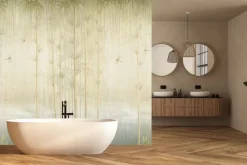 Fototapeta: Ważki tropikalne rośliny las bambusowy dekoracyjny wzór