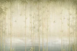 Fototapeta: Ważki tropikalne rośliny las bambusowy dekoracyjny wzór